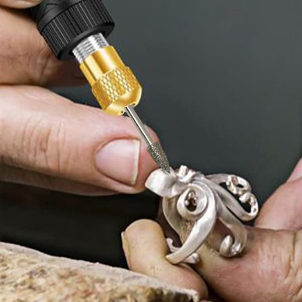 Sæt med 2 smaragdslibebits og stenskaft jade galvanisering bor til marmor til udskæring polering med 3 mm egnet gravering glas (2 STK 2 stk) 2pcs 3x5