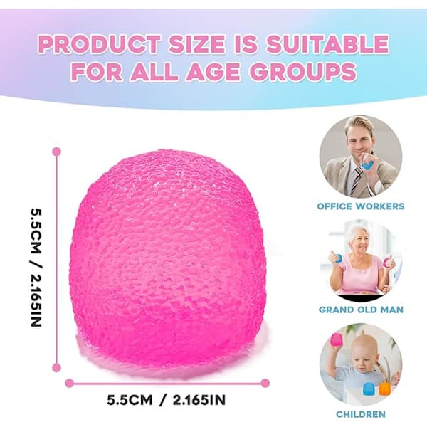 Squishy Fidget Legetøj Stressaflaster til Børn og Voksne, Super Solid Klemmebold, Sensorisk Lindring til Stress, Fødselsdag (Farveæske) Rosa Pink Pink