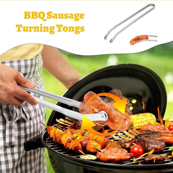 Grillipihdit Pitkät Grillipihdit BBQ-pyörityspihdit Makkarapihdit Makkararulla Pyörillä Grillausvälineet Grilli Tarvikkeet