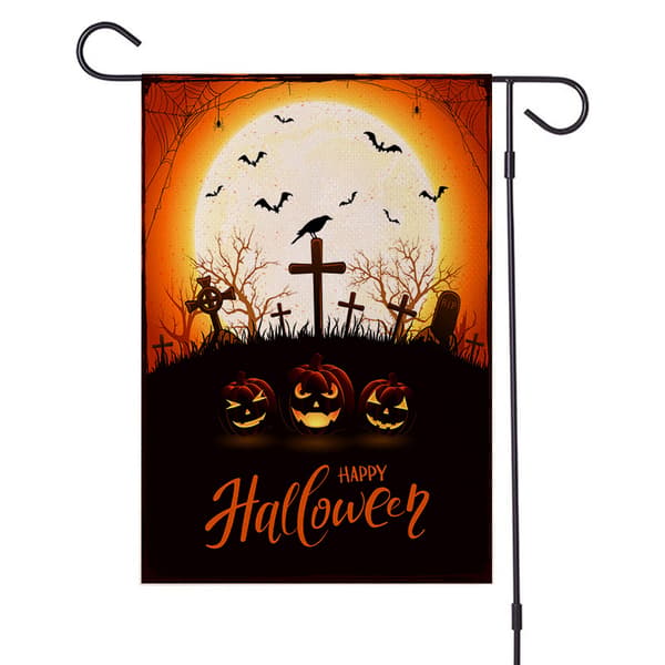 2 stk Halloween hageflagg, Happy Halloween hageflagg,