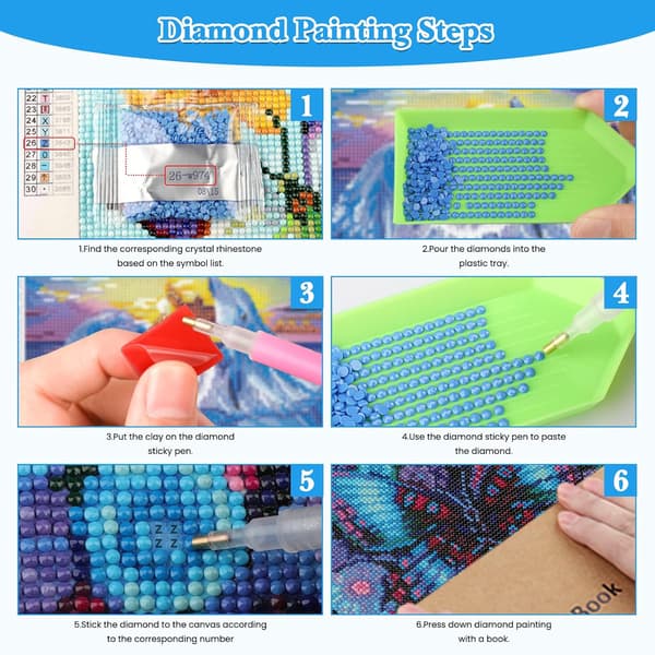 5D Diamantmaling til voksne, interessante dyr, der læser N