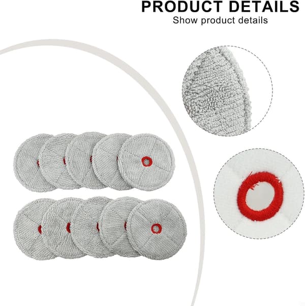 Mikrofiber Moppe Designet Kode Roboking Ai 4-pak og 10 Klude til LG ForZero Støvsuger 10 Pack