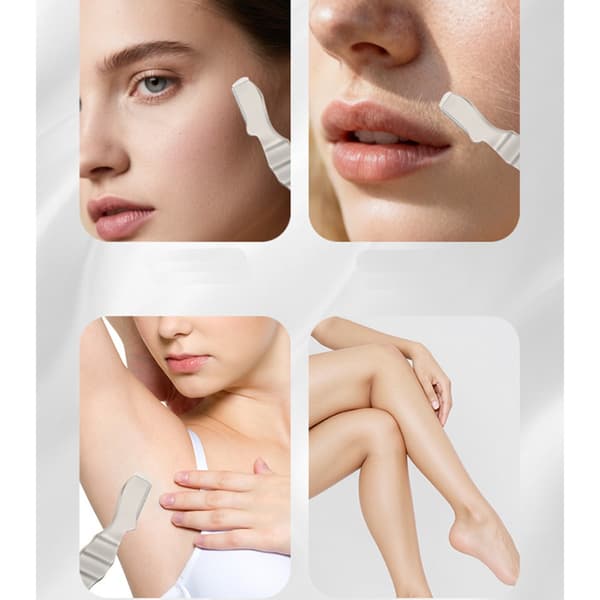Stainless Steel Eyebrow Razor with 10 Replaceable Blades, Micro Guard, and Portable Case for Precision Shaping
