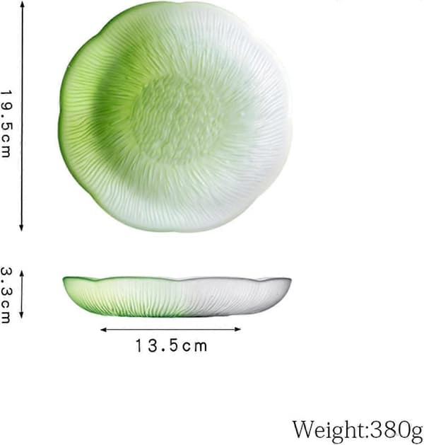 Frugtskål Glas Krystal Desserttallerken Serveringsfad Multifunktionel Bakke Gradient Blomst Middagstallerken Snacks Sliktallerken