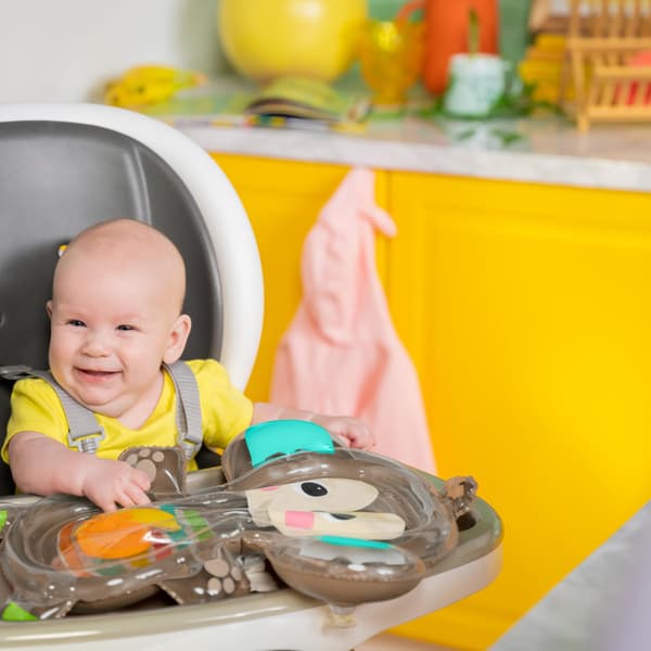 Bright Starts Hungry Monkey Vannmatte, Babylekematte, Oppblåsbar Sensorisk Leke for Spedbarn 0-6 Måneder Hungry Monkey Hungry Monkey