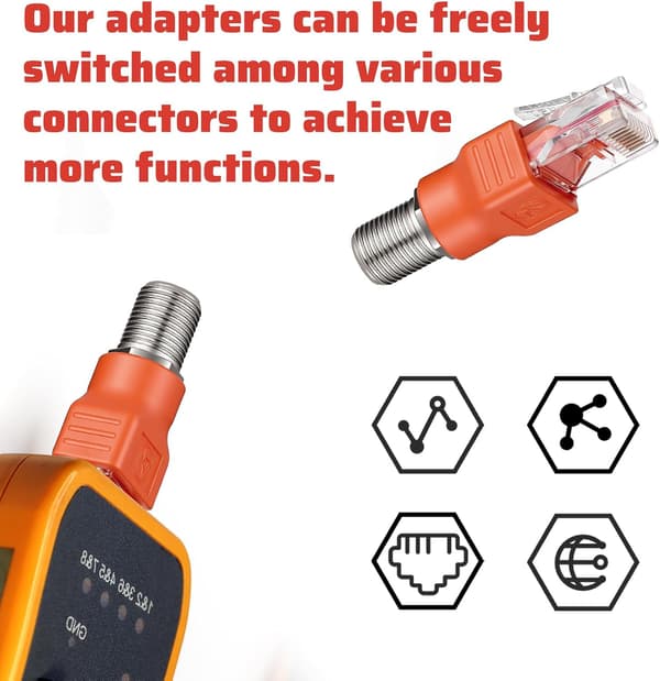 2 STK F-Type Hun til RJ45 Han Koaksial Konverter