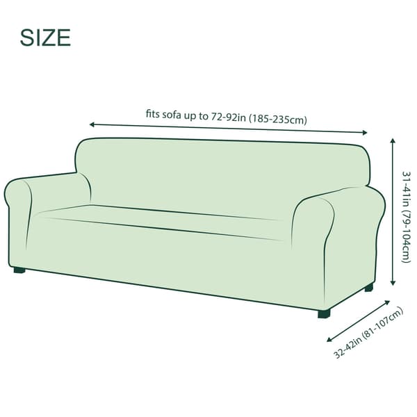 Rhombus Sofatrekk, Stretch Stoff Sofatrekk Møbelbeskyttelse for Sofa 3-Seters Sofa Beskyttende Trekk for Stue Polyester Holdbar grå grey