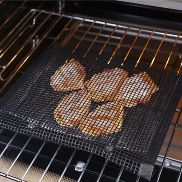 2-pak grillposer / netposer til grillning - forskellige størrelser sort