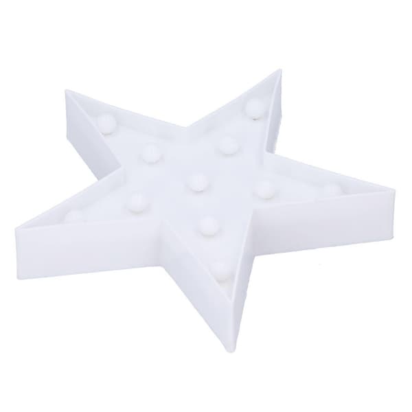 11LED Hvid Stjerneformet Modellampe LED Dekorationsnat Varm Hvid Lampe til Hjemmefest
