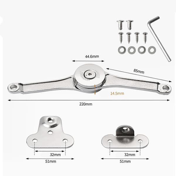 2 pcs Heavy Duty Lid Support Hinges Soft Close Folding Lid Stay Hi