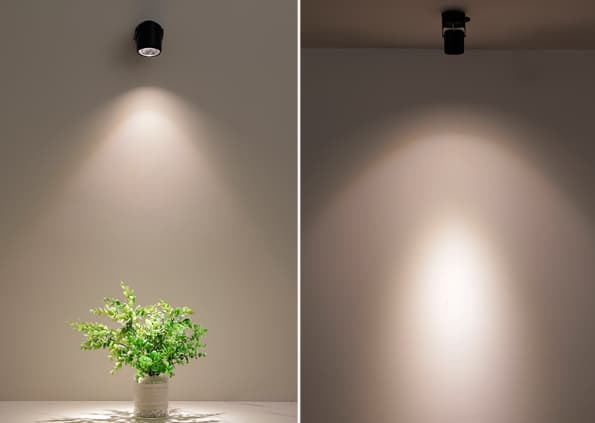 White indoor spotlight, white LED ceiling spotlight adjustable ceiling spotlight (warm white light)
