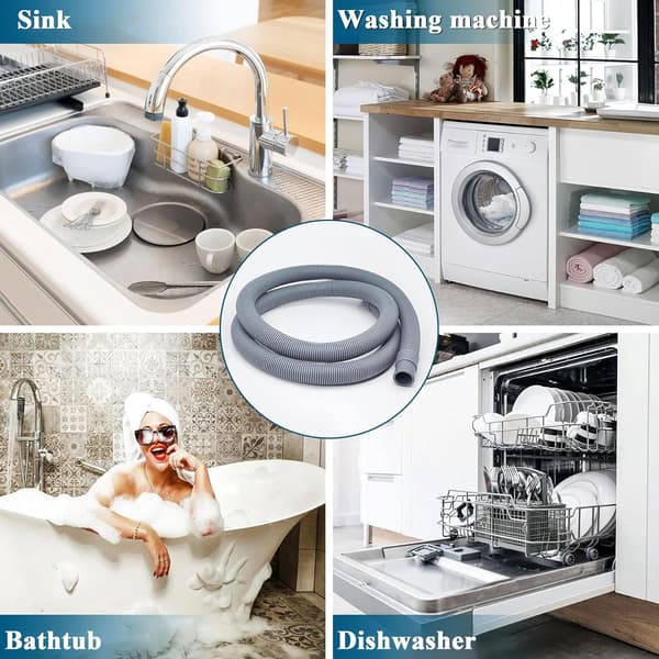 Washing Machine Extension Hose, 3M Universal Washing Machine Hose, Dishwasher Drain Hose Extension Set