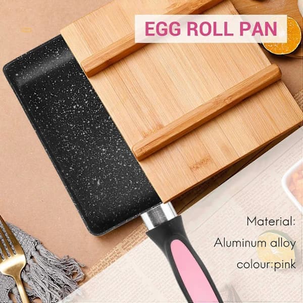 (pow yeah!) Tamagoyaki Pan Japanese Omelette Pan, Non-Stick Square Egg Pan for Making Omelets or Crepes (Pi