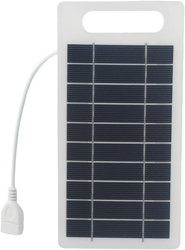 Kamera Telefon Polysilicium 2W 5V Solpanel med langt kabel til trådløs dørklokke, mobil strøm