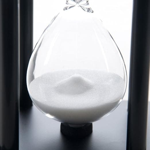 Hvidt sand 60 minutter træ sandur, timeglas sandtimer