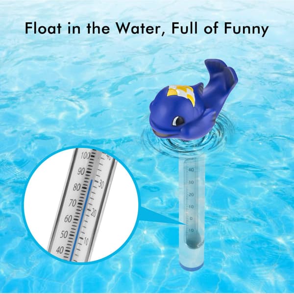 Flydende pooltermometer, pooltermometer med reb, sødt termometer brugt indendørs og udendørs til vandtemperatur til swimmingpools Spa Bad Jac-FM-