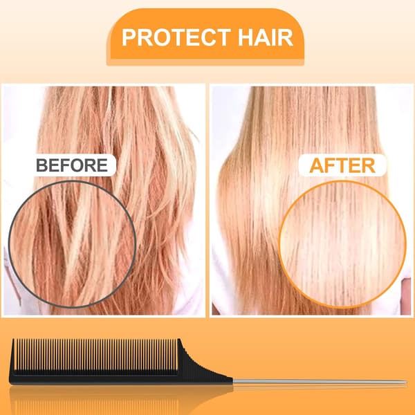 3 st Antistatisk kam med svans, kam för hår, kam i kolfiber