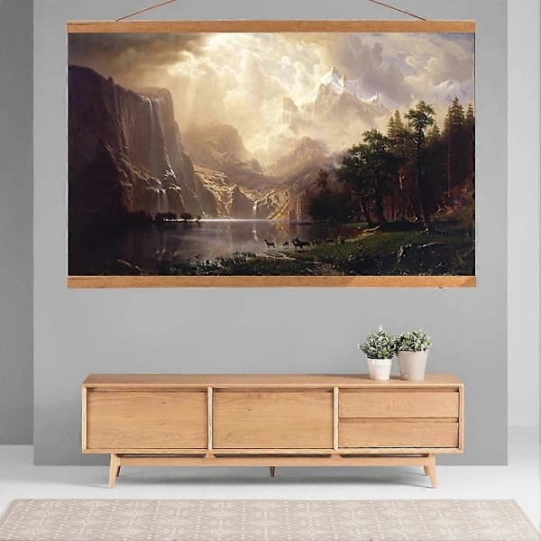 Moderne magnetisk treramme for plakater, trykk og kunstverk (80 cm)