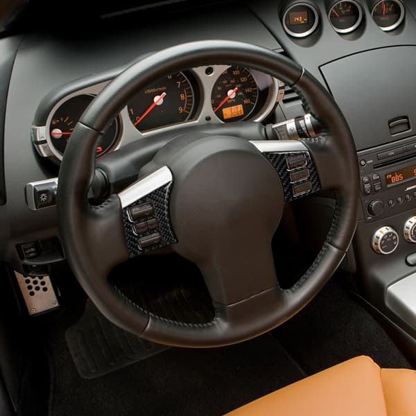 Kolfiber Interiör Rattkåpa för Nissan 350Z 2006 2009