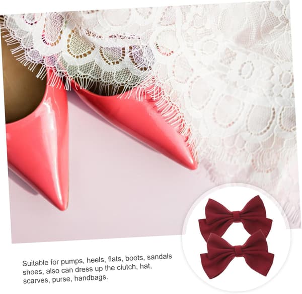Blue Bow Shoe Clips Removable Decorative Accessories for Women's Shoes