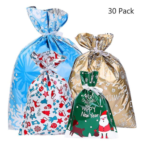 Tygpresentpåsar Julinslagning Förvaring Julklapp Dockpåsar Dragsko Presentpåsar Stor Present