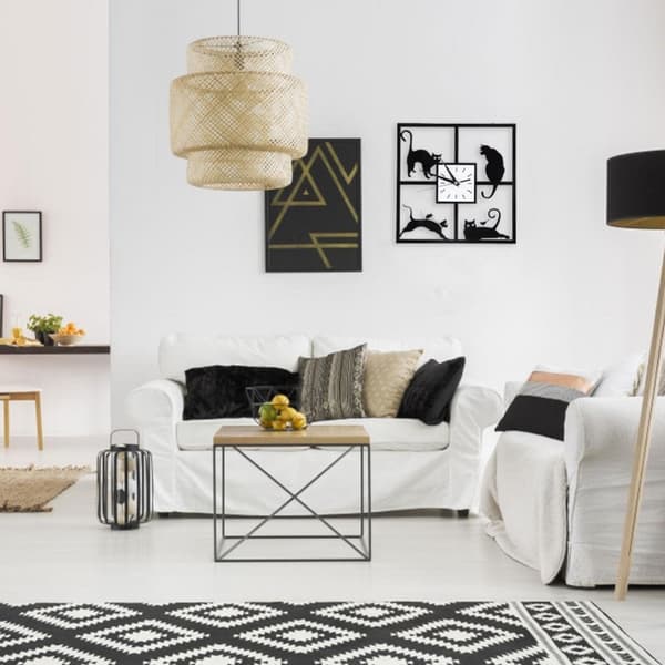 Sort kat vægur killing stil sød kreativ anima