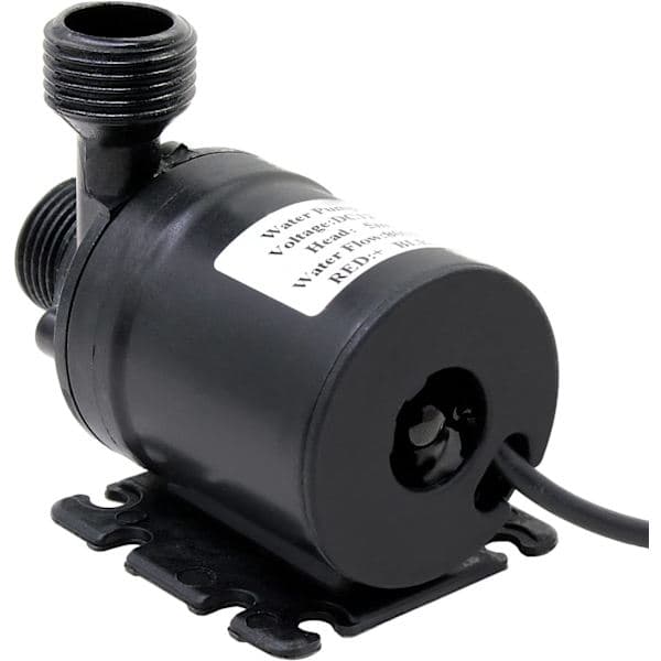 Cirkulationspumpe DC 12V 800L/H 5M Vandcirkulationssystem Sort 1 stk