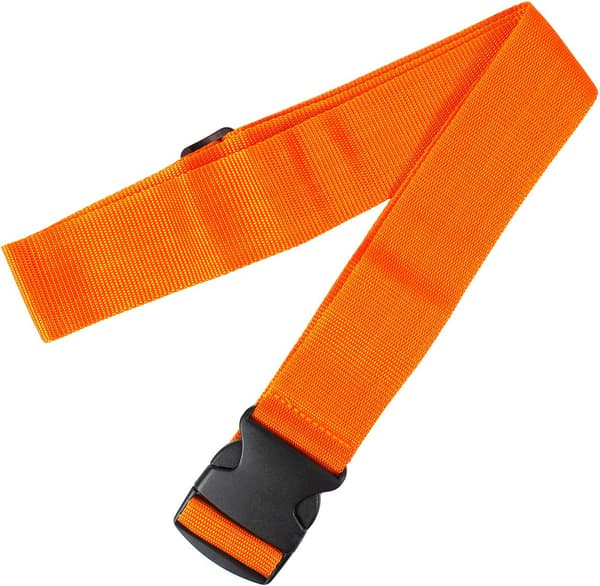 Kraftiga bagageremmar för resväskor, packningsbälten, resetillbehör, justerbar väskrem, 2-pack, orange