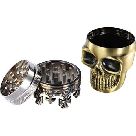King Skull Age kronet kongeskal pollenkværn til krydderier, kaffe, urter (bronze)
