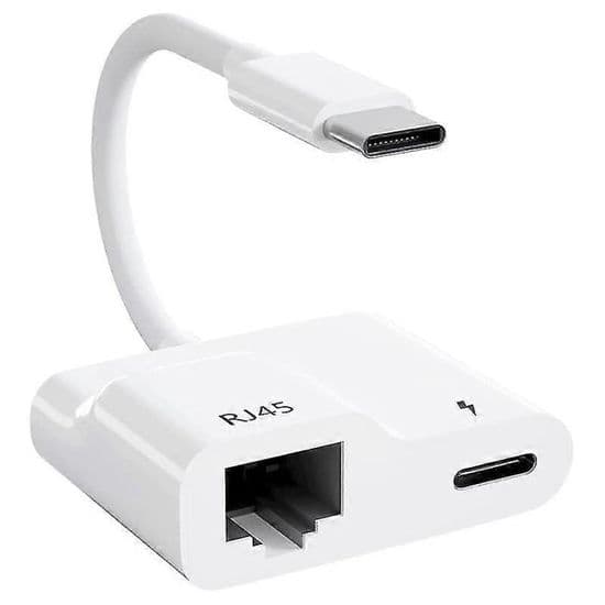 USB-C–Ethernet-sovitin, Gigabit Ethernet USB Type-C–RJ45 LAN-sovitin 60 W PD-laturilla, Air/Pro-malleille