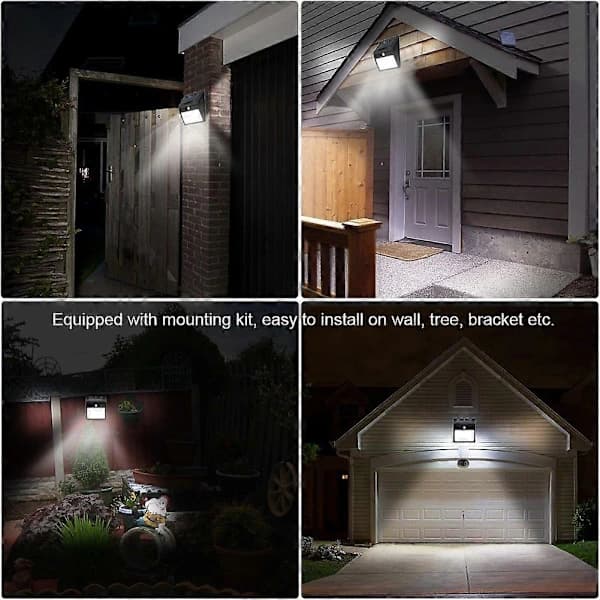 (pow yeah!) Solar Light with Motion Sensor LED Automatic Induction Security Light for Stairs Yard Wall