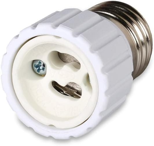 6-pack E27 bajonett till GU10 sockeladapter, 220-240V [Energiklass A]