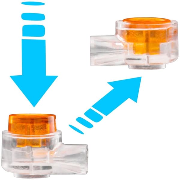 20-pack K1 Low Current Connectors for Telecom/Signal Cable, Quick Connect for Pressing 2 Wires