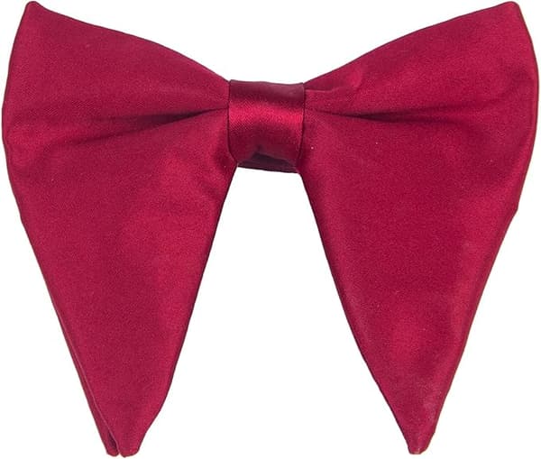(Röd) Överdimensionerad sidenslips i satin för män, enfärgad