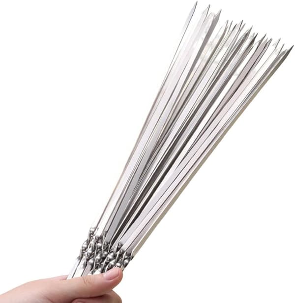 20 grillspyd i rustfritt stål, 35 cm lange