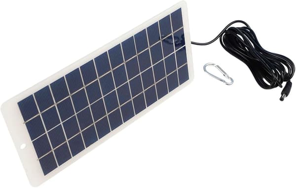 DC-gränssnitt Utomhus batteriladdning, resistent trädgårdssladd 12V 5W solpanel med för vädermodullampor, 300cm