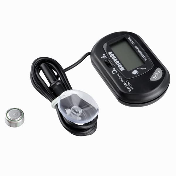 LCD akvarietemperaturmätare, digital termometer med sugkopp, digital akvariefisktermometer, termometer med sond