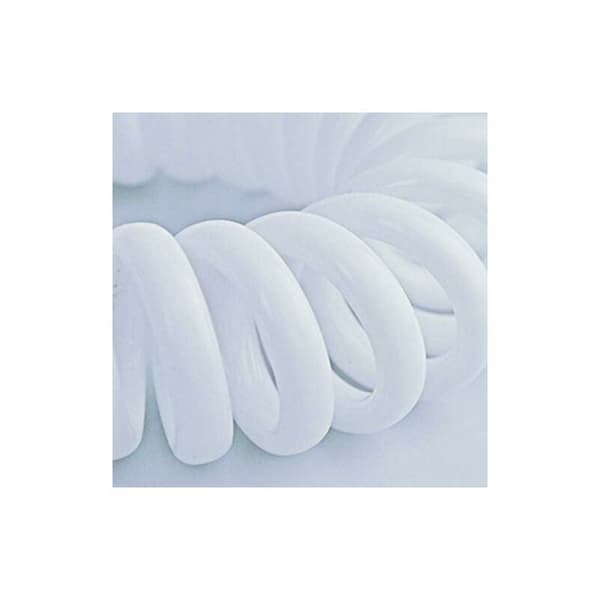1 st skumduschsslang med kopparlock, 1,5 m PVC teleskopfjäder