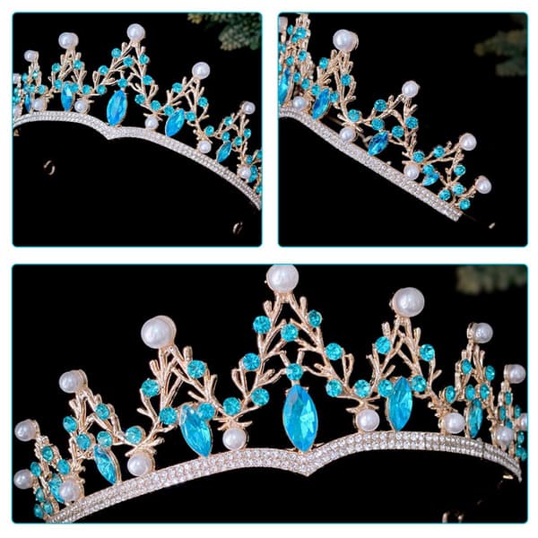 Rhinestone Tiara Krone til Kvinder Bryllupshovedbeklædning, Brudetilbehør