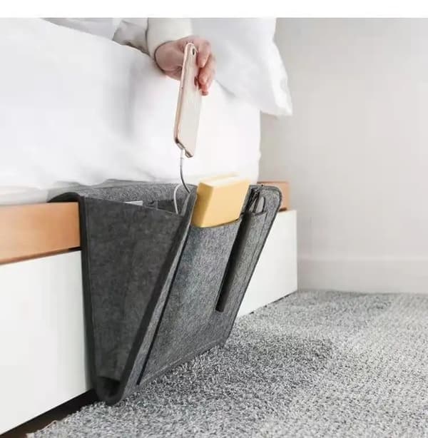 Pouch Bed – Förvaringsväska i Filt för Ditt Hem Mörkgrå Mörkgrå