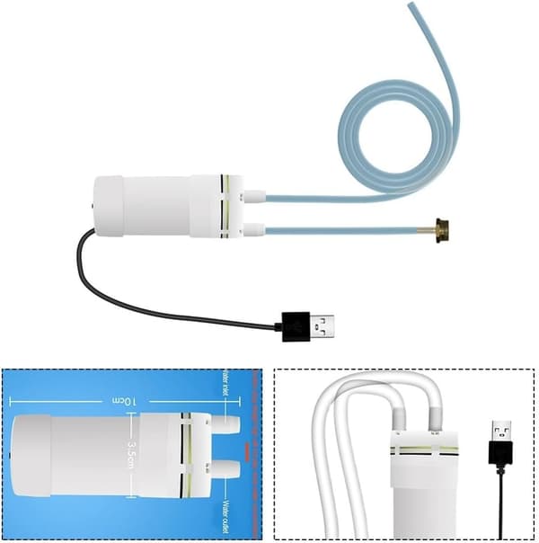 USB Minipump Förbrukning (1 meter) Drivs för Vatten 4L/min Självsugande Låg Effekt
