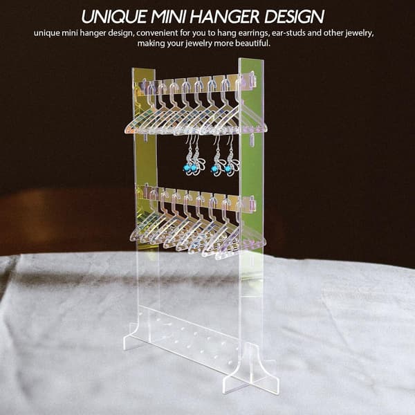 Akryl Ørering Display Stand Smykke Organizer med Bøjle Design, Stor Kapacitet Holder til Ørestikker og Dingleøreringe
