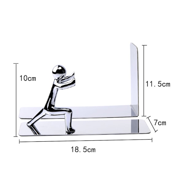 Creative Kung Fu Metal Frame Bookends with Clips (2 pieces)