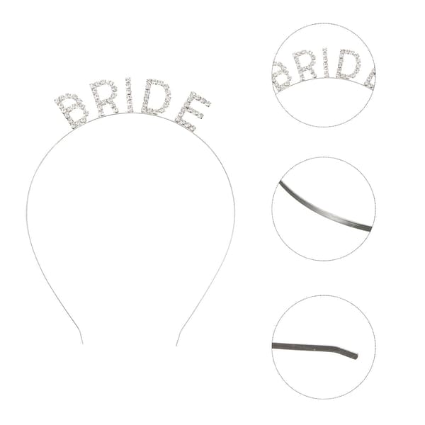 Rhinestone Brudehårbånd Sølv Bryllupshårbånd Brudehårtilbehør til Brudepiger og Brudefest