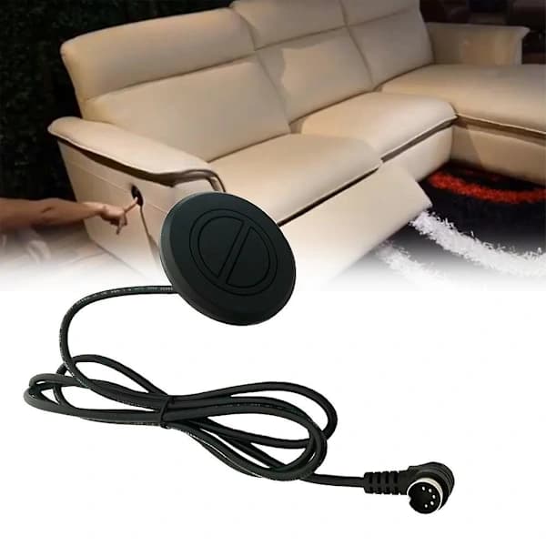 (pow yeah!) Electric Recliner Switch 2-Button 5-Pin Round Hand Switch for Home Appliance Adjustable Bed Lift Chairs Recliners