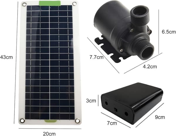 DC-pump för fontändamm och utomhusfunktioner 12V solvattenkit med 50W panel för 800L/H flöde