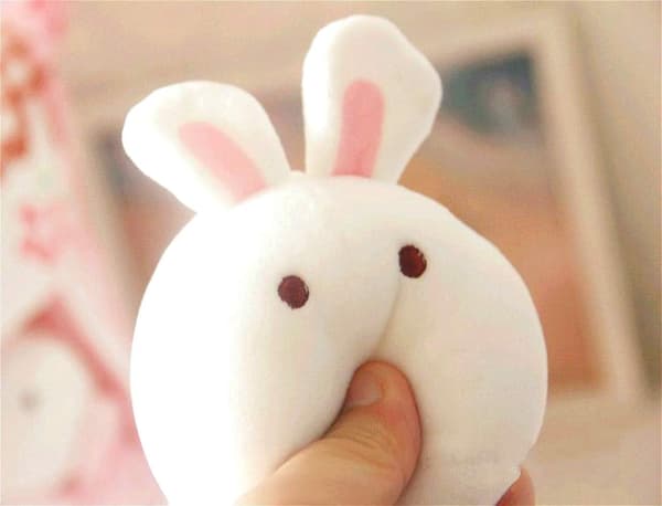 Søt kastepute kosedyr leker avtakbare fluffy kaniner Cr