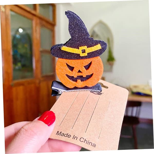 1 sæt 6 stk Halloween hårklemmer sløjfe dekor hårnål Halloween hår