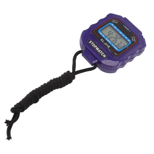 Electronic Stopwatch Single Row 2 Display Sports Timer Athletic Competition Clock with AG13 Button Battery XL 016 Blue