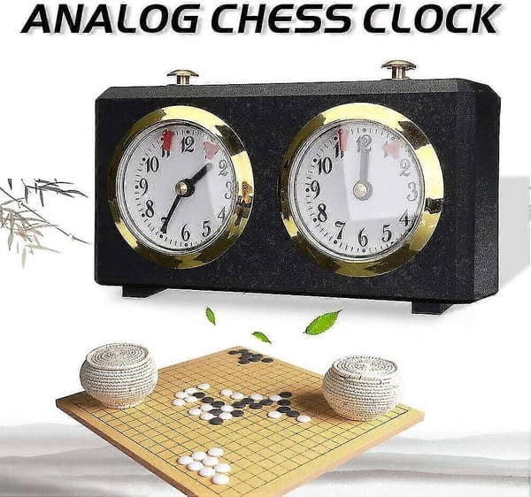 Professionel Skak Timer Med Analogt Stopur Mekanisk Skak Ur Spil Timer Ur